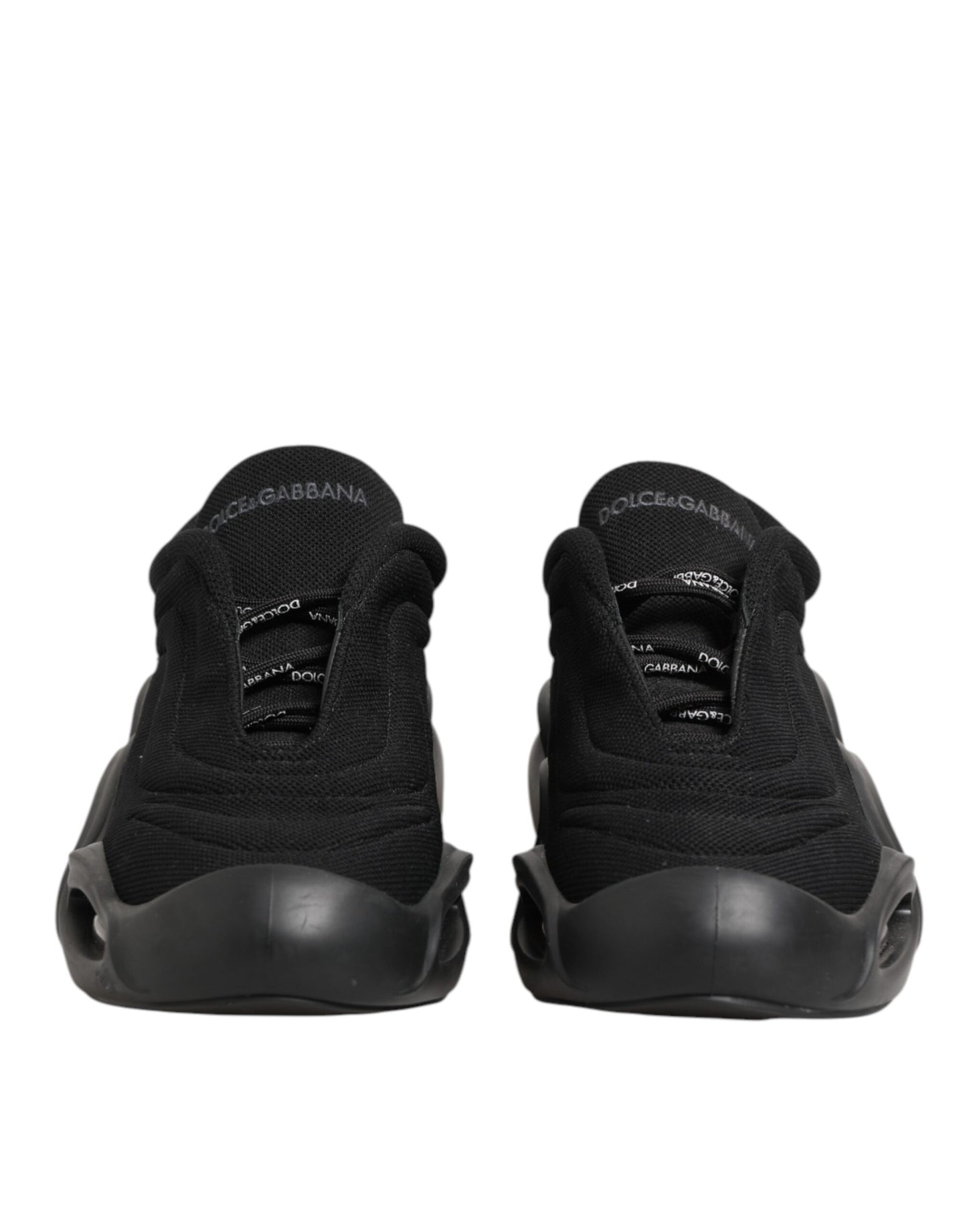 Dolce & Gabbana Black Lace Up Wave Low Top Men Sneaker Shoes
