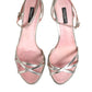 Dolce & Gabbana Pink Embellished Leather Ball-Heel Sandals  Shoes