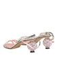 Dolce & Gabbana Pink Embellished Leather Ball-Heel Sandals  Shoes