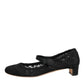 Dolce & Gabbana Black Vally Taormina Floral Lace Pumps Shoes