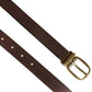 Dolce & Gabbana Brown Classic Gold Metal Logo Buckle Men Belt