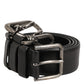 Dolce & Gabbana Black Key Ring Clip Attachments Buckle Belt