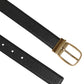 Dolce & Gabbana Black Leather Classic Metal Logo Buckle Belt