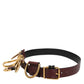 Dolce & Gabbana Brown Key Ring Clip Attachments Buckle Belt