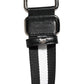 Dolce & Gabbana Black White Striped Metal Buckle Men Belt