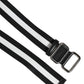 Dolce & Gabbana Black White Striped Metal Buckle Men Belt