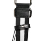 Dolce & Gabbana Black White Striped Logo Metal Buckle Belt