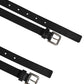 Dolce & Gabbana Black Double Strap Leather Gold Buckle Belt