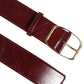 Dolce & Gabbana Burgundy Leather Gold Metal Buckle Women Belt