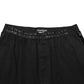 Emporio Armani Black Cotton Blend Logo Waistband Trouser Pants