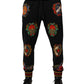 Dolce & Gabbana Black Baroque Crest Logo Men Trackpants Pants