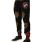 Dolce & Gabbana Black Baroque Crest Logo Men Trackpants Pants