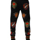 Dolce & Gabbana Black Baroque Crest Logo Men Trackpants Pants
