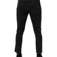 Dolce & Gabbana Dark Gray Cotton Stretch Denim Trouser Jeans