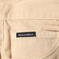 Dolce & Gabbana Beige Cotton Skinny Regular Men Denim Jeans