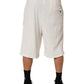 Dolce & Gabbana White Cotton Logo Plaque Men Bermuda Shorts Mens Shorts