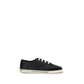 Dolce & Gabbana Black Calf Leather Bos Taurus Low Top Sneakers