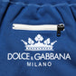 Dolce & Gabbana Blue Cotton Blend Bermuda Sweatpants Shorts Mens Shorts