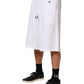 Dolce & Gabbana White Cotton Ripped Bermuda Sweatpants Shorts Mens Shorts