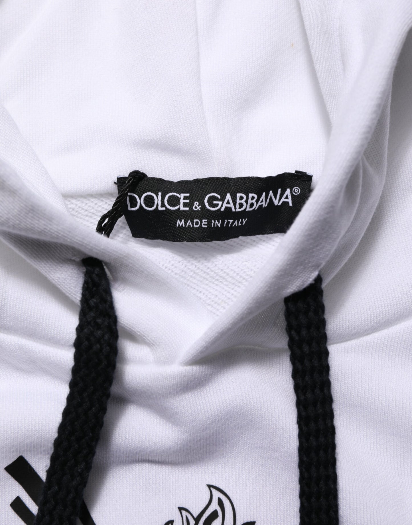 Dolce & Gabbana White Sacred Heart Hooded Sweatshirt Sweater Mens Sweater