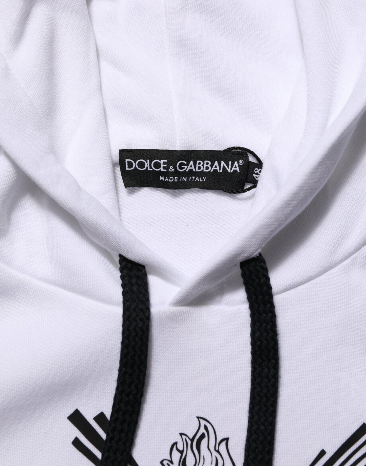 Dolce & Gabbana White Sacred Heart Hooded Sweatshirt Sweater Mens Sweater
