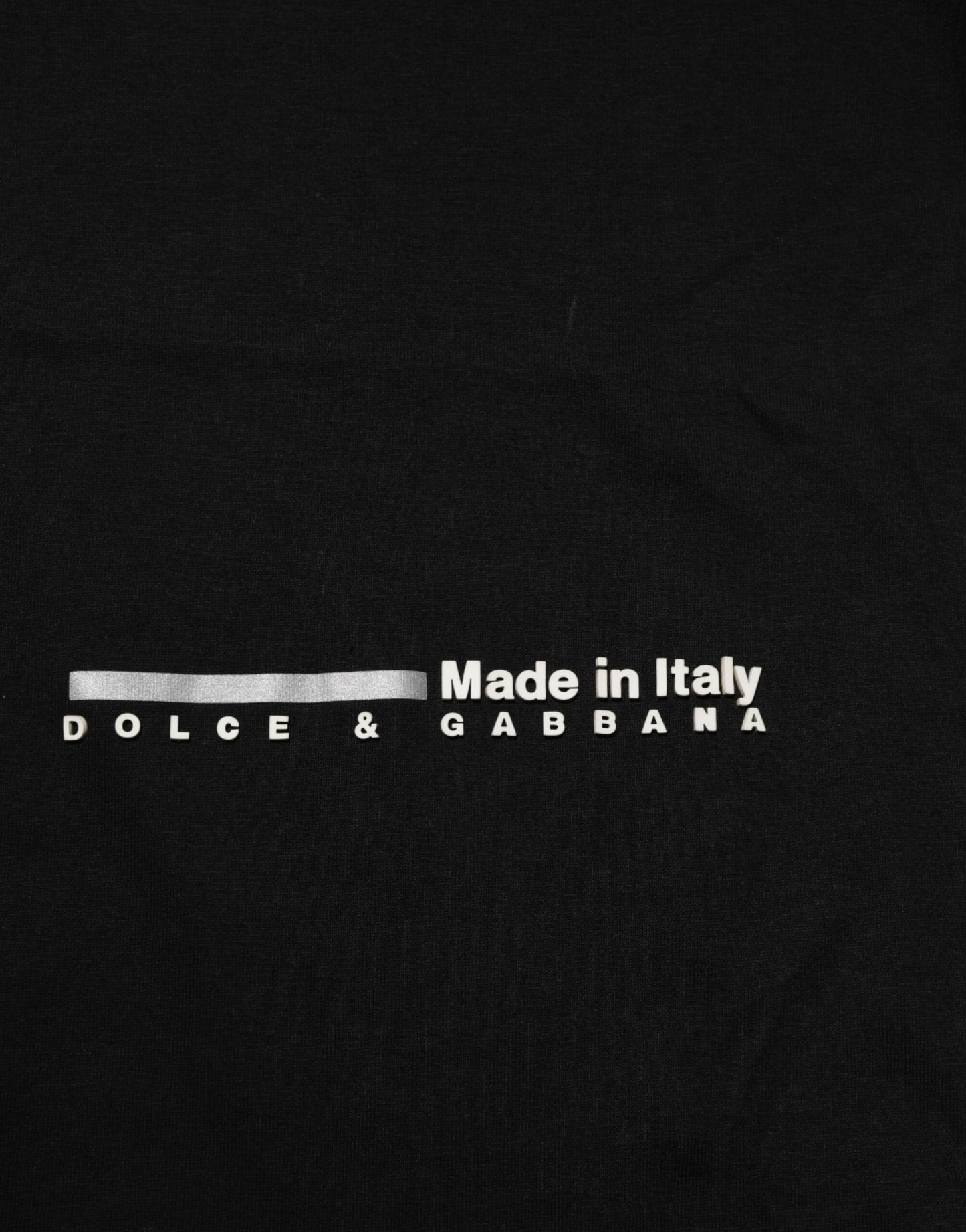 Dolce & Gabbana Black Statement Cotton Men Crew Neck T-shirt Mens T-Shirt