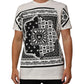 Dolce & Gabbana White Cotton Logo Bandana Print Men T-shirt Mens T-Shirt