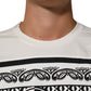Dolce & Gabbana White Cotton Logo Bandana Print Men T-shirt Mens T-Shirt