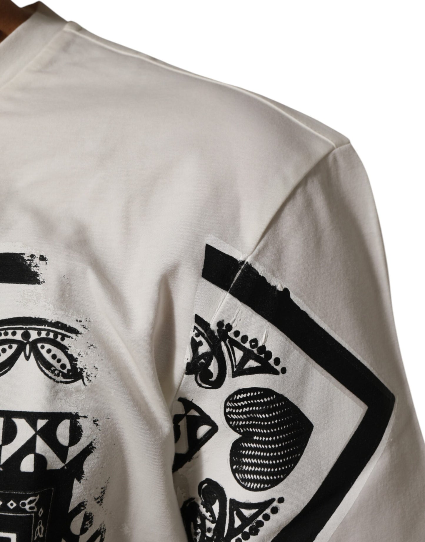 Dolce & Gabbana White Cotton Logo Bandana Print Men T-shirt Mens T-Shirt