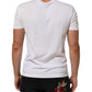 Dolce & Gabbana White Logo Print Cotton Crew Neck Men T-shirt Mens T-Shirt