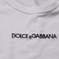 Dolce & Gabbana White Logo Print Cotton Crew Neck Men T-shirt Mens T-Shirt