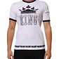 Dolce & Gabbana White Cotton Crown King Embroidery T-shirt Mens T-Shirt