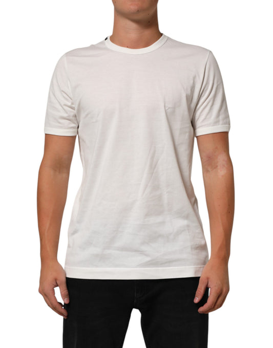 Dolce & Gabbana White Cotton Goodluck 2020 Crew Neck T-shirt Mens T-Shirt