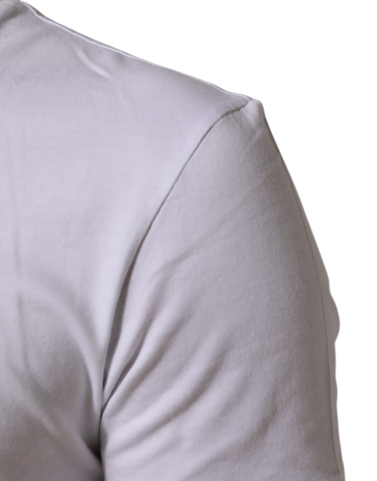 Dolce & Gabbana White Cotton Logo Print Crew Neck Men T-shirt Mens T-Shirt