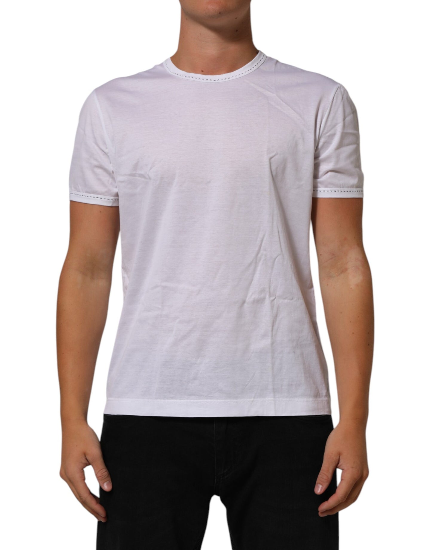 Dolce & Gabbana White Cotton Crew Neck Underwear Tee T-shirt Mens T-Shirt