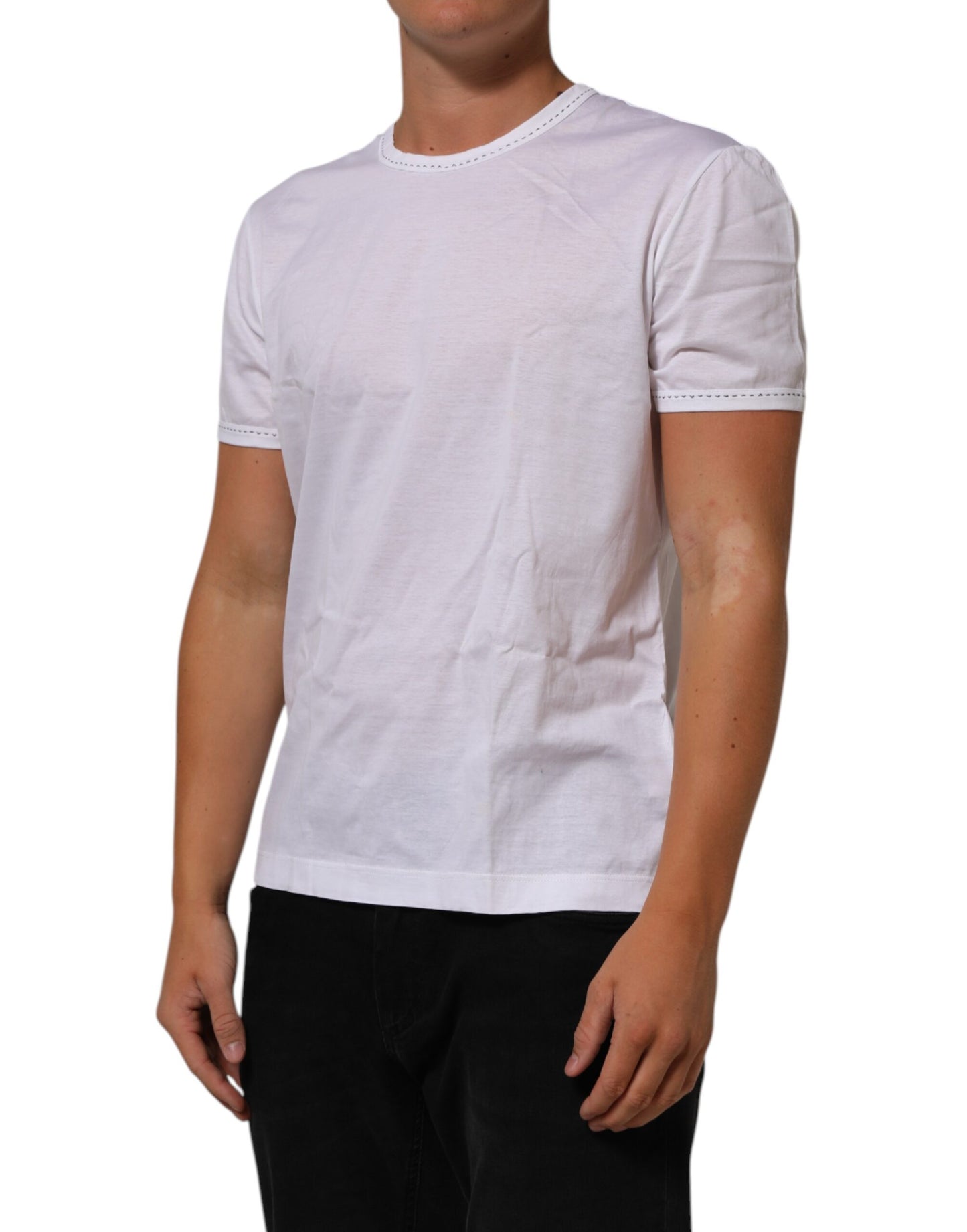 Dolce & Gabbana White Cotton Crew Neck Underwear Tee T-shirt Mens T-Shirt