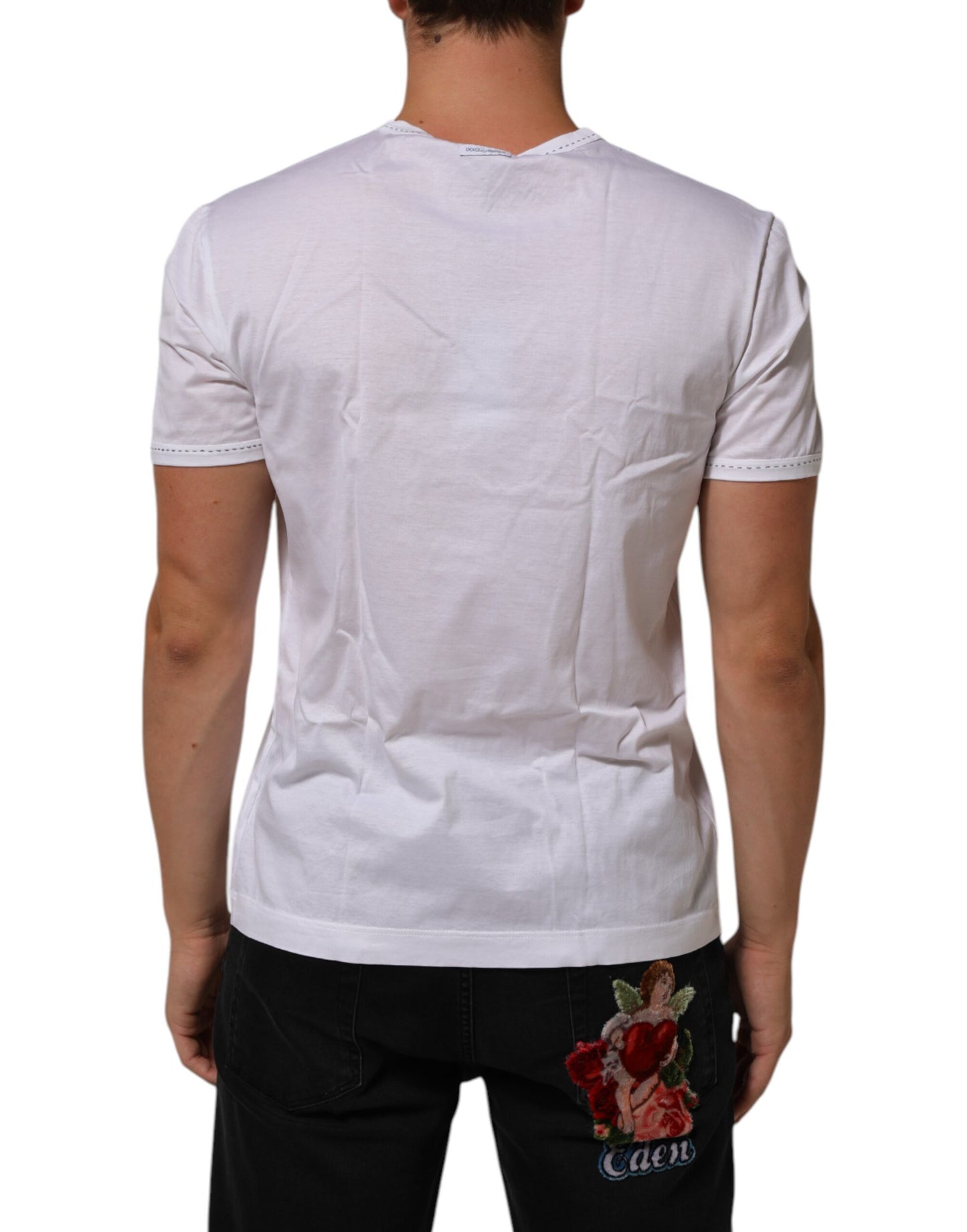 Dolce & Gabbana White Cotton Crew Neck Underwear Tee T-shirt Mens T-Shirt
