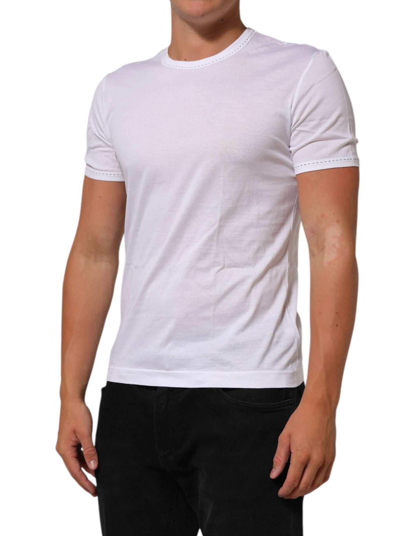 Dolce & Gabbana White Cotton Crew Neck Underwear Tee T-shirt Mens T-Shirt