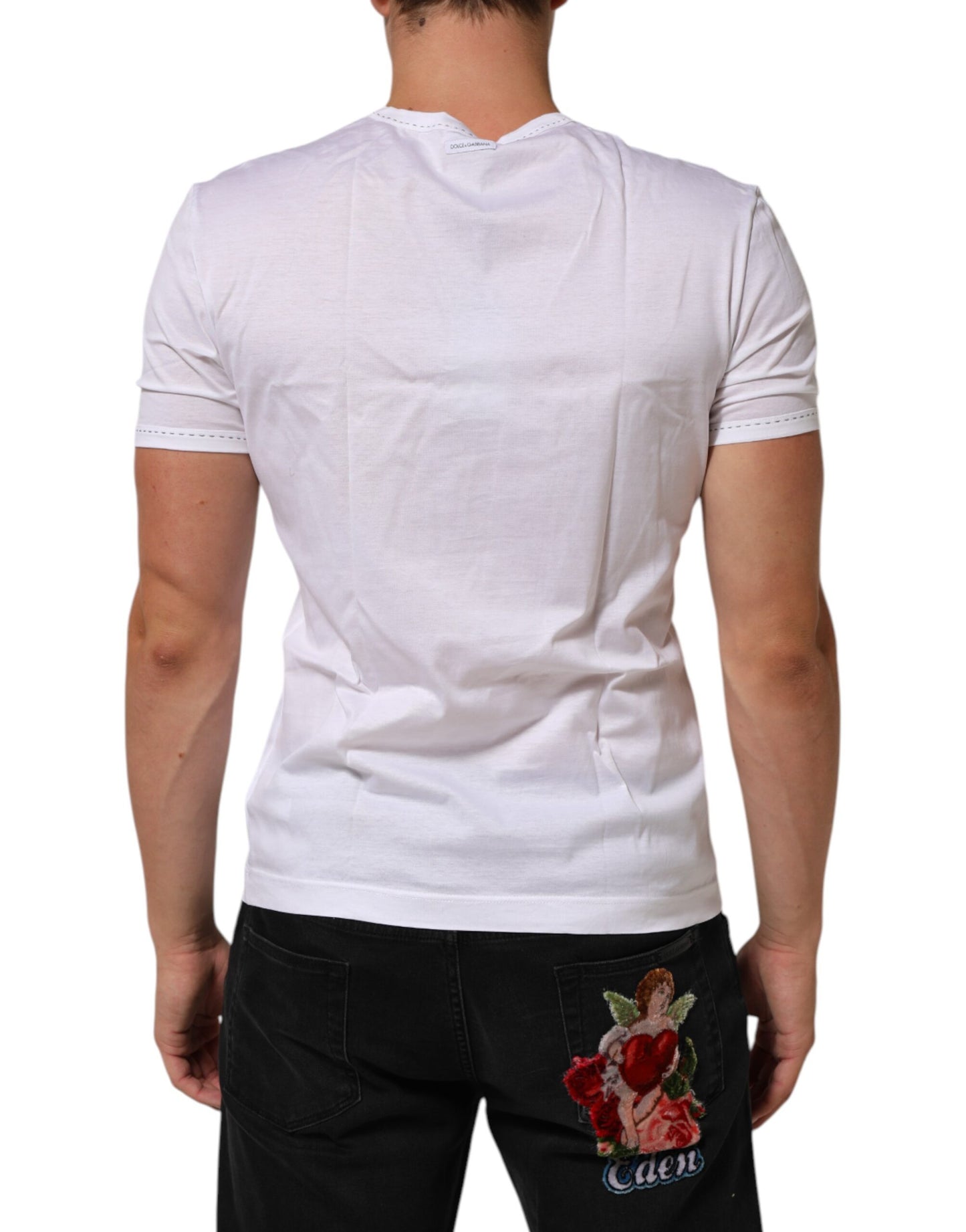 Dolce & Gabbana White Cotton Crew Neck Underwear Tee T-shirt Mens T-Shirt