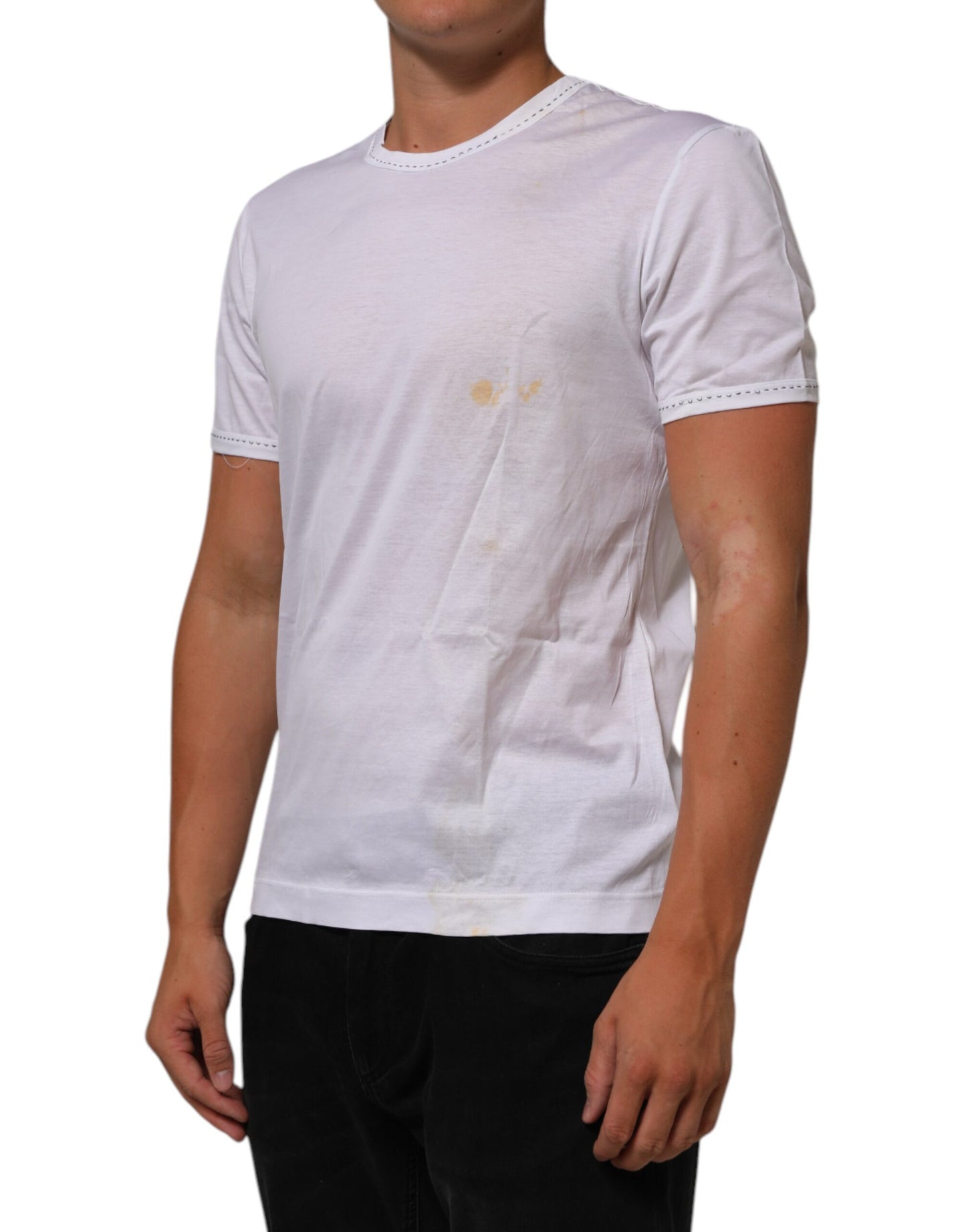Dolce & Gabbana White Cotton Crew Neck Underwear Tee T-shirt Mens T-Shirt
