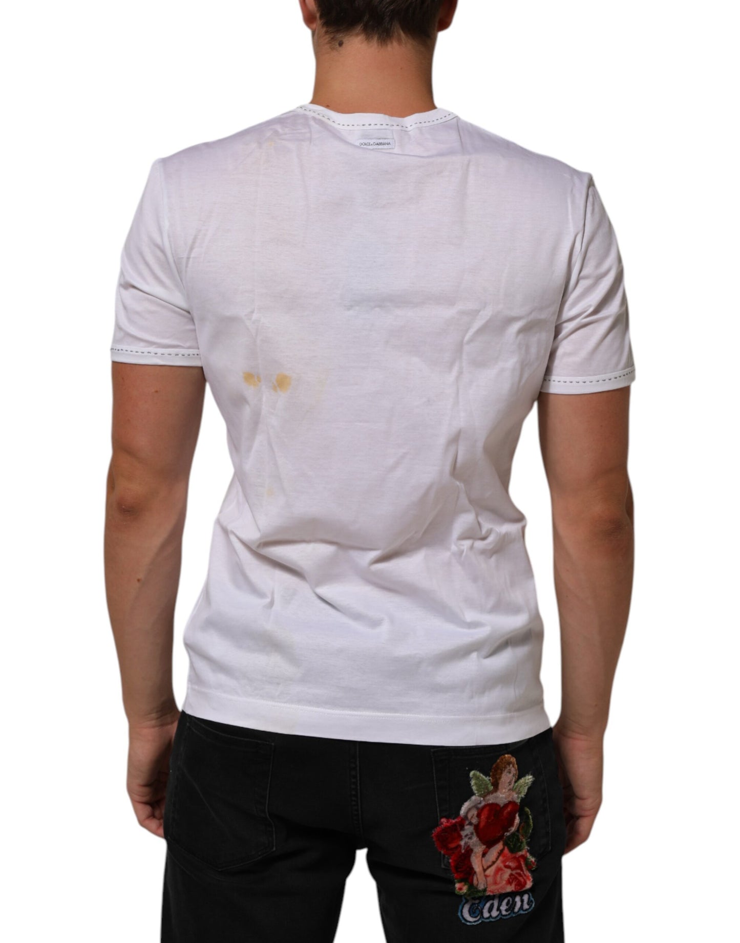 Dolce & Gabbana White Cotton Crew Neck Underwear Tee T-shirt Mens T-Shirt