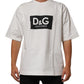 Dolce & Gabbana White Cotton Logo Print Crew Neck Men T-shirt Mens T-Shirt