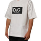Dolce & Gabbana White Cotton Logo Print Crew Neck Men T-shirt Mens T-Shirt