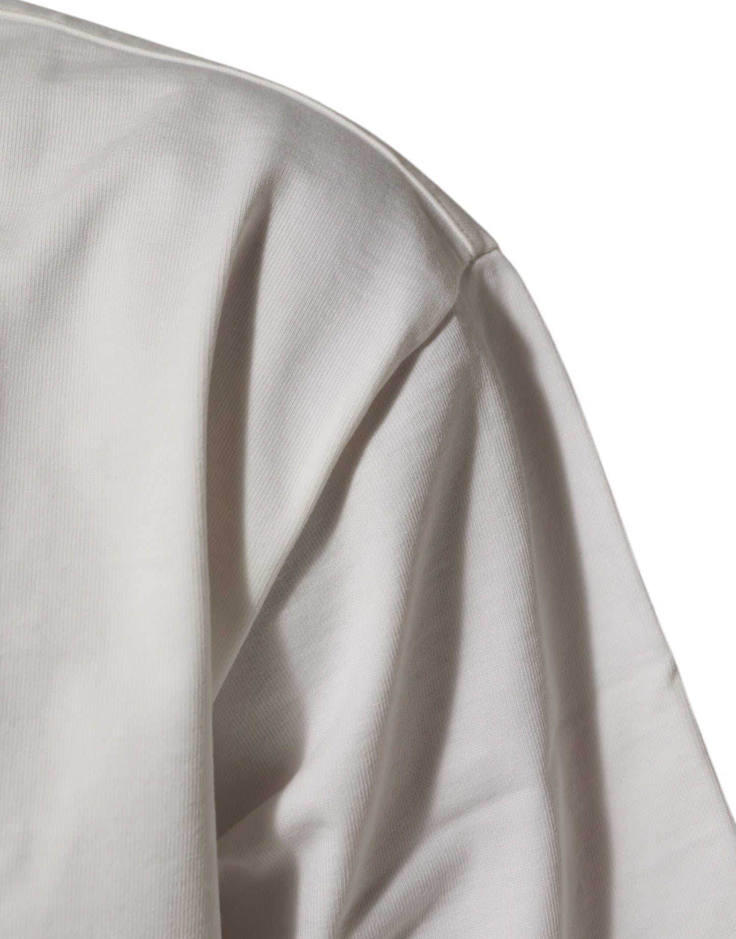 Dolce & Gabbana White Cotton Logo Print Crew Neck Men T-shirt Mens T-Shirt