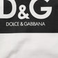 Dolce & Gabbana White Cotton Logo Print Crew Neck Men T-shirt Mens T-Shirt