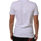 Dolce & Gabbana White Cotton Logo Print Crew Neck T-shirt Mens T-Shirt