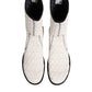 Dolce & Gabbana White Lambskin Leather Mid Calf Boots Shoes