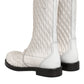 Dolce & Gabbana White Lambskin Leather Mid Calf Boots Shoes