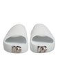 Dolce & Gabbana White Logo Slides Sandals Men Beachwear Shoes