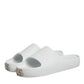 Dolce & Gabbana White Logo Slides Sandals Men Beachwear Shoes